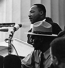 King is most famous for his "I Have a Dream" speech, given in front of the Lincoln Memorial during the 1963 March on Washington for Jobs and Freedom.