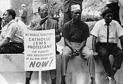 The civil rights march from Selma to Montgomery, Alabama in 1965