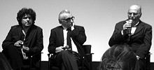 From left: Salvo Cuccia, Martin Scorsese and Vittorio De Seta at the 2005 Tribeca Film Festival.