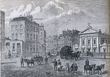 The Polygon (at left) in Somers Town, London, between Camden Town and St Pancras, where Mary Godwin was born and spent her earliest years
