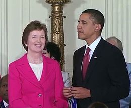 Robinson receiving the Presidential Medal of Freedom from Barack Obama.