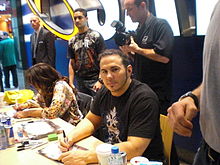 Hardy at an autograph signing.
