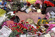 Fans flocked to Jackson's star on the Hollywood Walk of Fame, adorning it with flowers and notes on the day of his death.