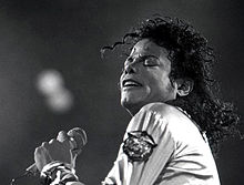 Jackson in 1988, performing live at his record-breaking Bad world tour