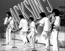 Jackson (center) as a member of The Jackson 5 in 1972