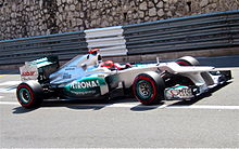 Schumacher qualified fastest at the 2012 Monaco Grand Prix