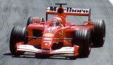 Schumacher won his fourth world title in 2001.