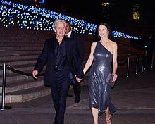 Douglas in 2012 at a Vanity Fair party with his wife, Catherine Zeta-Jones