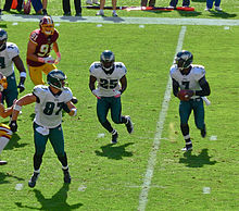 Vick in a game against the Washington Redskins on October 16, 2011