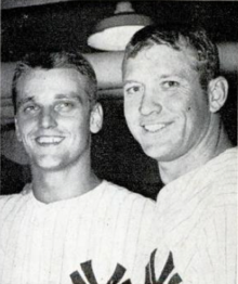 Mantle (right) with Roger Maris during the historic 1961 season.