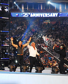 Rourke with Ric Flair at WrestleMania XXV.