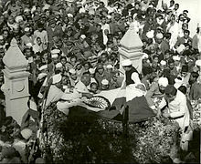 Funeral procession of Gandhi at New Delhi on 6 February 1948
