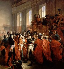 General Bonaparte surrounded by members of the Council of Five Hundred during the 18 Brumaire coup d'état, by François Bouchot