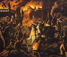 The Moscow fire depicted by an unknown German artist