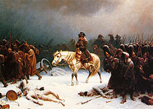 Napoleon's withdrawal from Russia, a painting by Adolph Northen