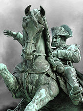 Statue in Cherbourg-Octeville unveiled by Napoleon III in 1858. Napoleon I strengthened the town's defences to prevent British naval incursions.