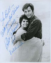 Wood with husband Robert Wagner in 1975