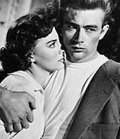 With James Dean in Rebel Without a Cause (1955)