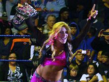 Natalya as the WWE Divas Champion.