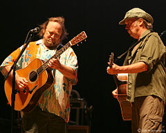 Stills and Young performing together on the Crosby, Stills, Nash & Young 2006 tour