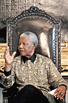 Mandela on a visit to Brazil in 1998.