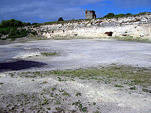 The lime quarry at Robben Island