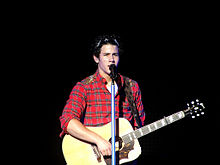 Jonas performing live as part of the Jonas Brothers in 2010.