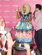 Minaj in November 2012 at her fragrance launch in Sydney at Myer