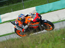 Nicky Hayden with number 1 on his motorcycle for the 2007 season