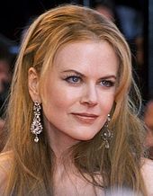 Kidman at the 2001 Cannes Film Festival promoting her film, Moulin Rouge!