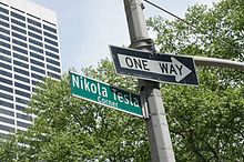 Nikola Tesla Corner in New York