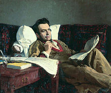 Portrait of Mikhail Glinka by Ilya Repin. Rimsky-Korsakov credited his editing of Glinka's scores with leading him back toward modern music.