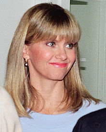 Olivia Newton-John at the opening of a Koala Blue store in 1988.