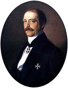 Otto von Bismarck as Minister-President of Prussia, shown wearing insignia of a knight of the Johanniterorden