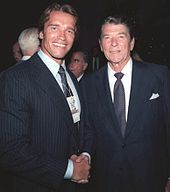 Schwarzenegger with President Ronald Reagan in 1984.