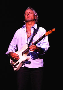 Neil Giraldo, lead guitarist for Pat Benatar performing live in Sydney. 22 Oct 2010.