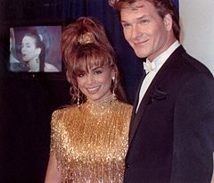 Swayze and Paula Abdul at the 1990 Grammy Awards