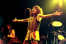 Smith performing with the Patti Smith Group, in Germany, 1978