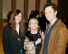 Smith with National Book Critics Circle President Jane Ciabattari and NBCC board member John Reed. Smith's memoir Just Kids was an NBCC autobiography finalist at the 2010 awards.[34]