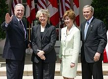 Paul and Sheila Martin with George and Laura Bush.