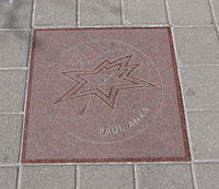 Paul Anka's star on Canada's Walk of Fame.