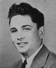 Falk as a senior in high school, 1945.
