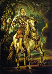 Equestrian Portrait of the Duke of Lerma, 1603, Museo del Prado, Madrid. Painted during Rubens's first trip to Spain in 1603