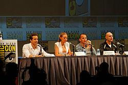 Sarsgaard with the cast of Green Lantern at the 2010 San Diego Comic-Con International.