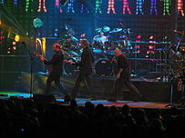 Collins performing with Genesis at the Wachovia Center, Philadelphia, Pennsylvania, US, September 2007