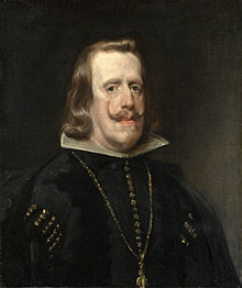 An older Philip IV, painted in 1656 by Diego Velázquez.