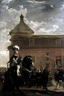 Prince Baltasar Carlos with the Count-Duke of Olivares outside the Buen Retiro palace, by Diego Velázquez, 1636.