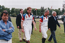 Prince William and his father, Charles after a Polo Match at Ham Polo Club, London.
