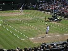 Nadal and Federer during the 2006 Wimbledon Championships final