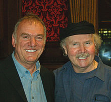 Ralph McTell (left) and Tom Paxton in the Palace of Westminster in 2007